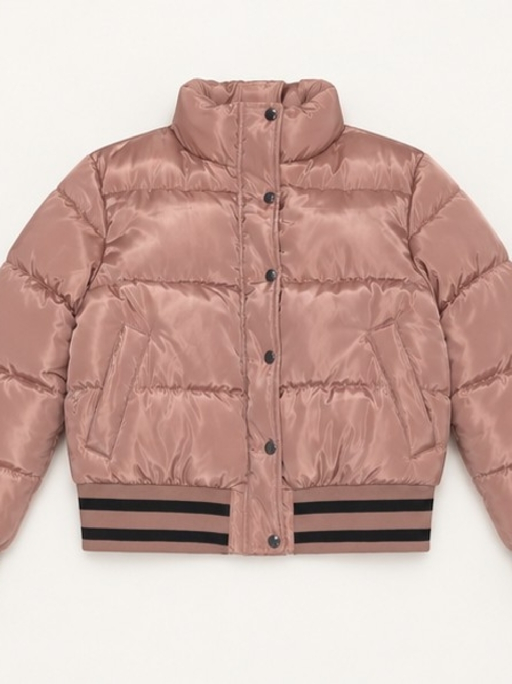 Women's Fashion Nova Pink Puffer Jacket Size Medium Cropped NWT